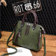 Superior Leather Tassel Cat Pendant Handbag