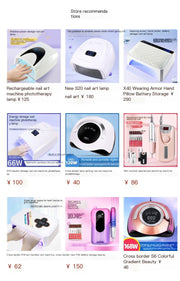 X20 Wireless Nail Lamp with Rechargeable Lithium Battery