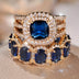 Egg-shaped Full Circle Micro Inlaid Zircon Ring Set