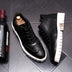 All-match Casual Leather Shoes, Personalized Pointed Shoes, High-top Sneakers Douson Odeh
