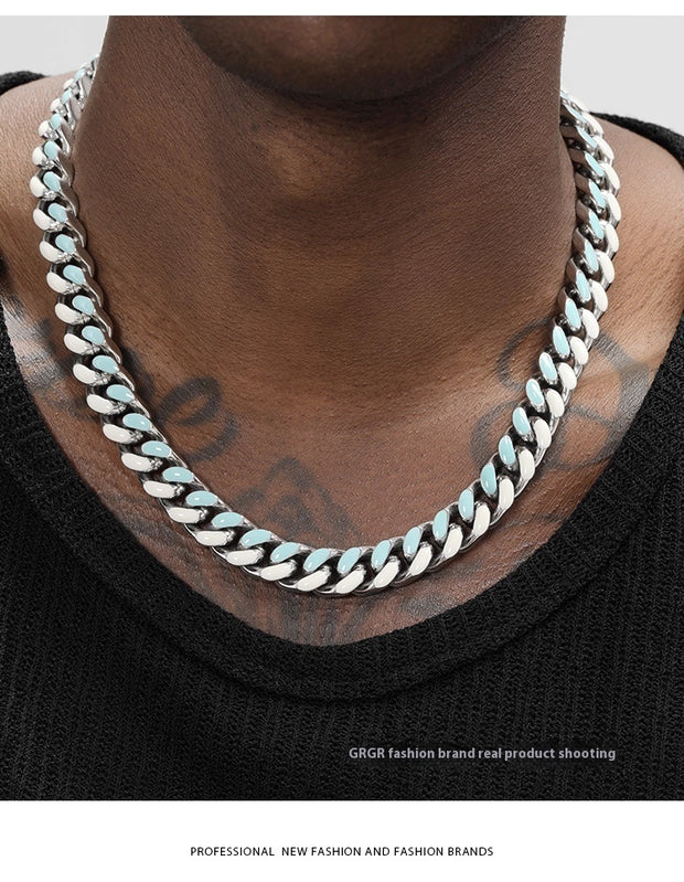 GRGR Original Genuine Three-dimensional Cutting Cuban Necklace For Men