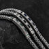 Sterling Silver Hand-woven Inlaid Zircon Hemp Rope Bracelet