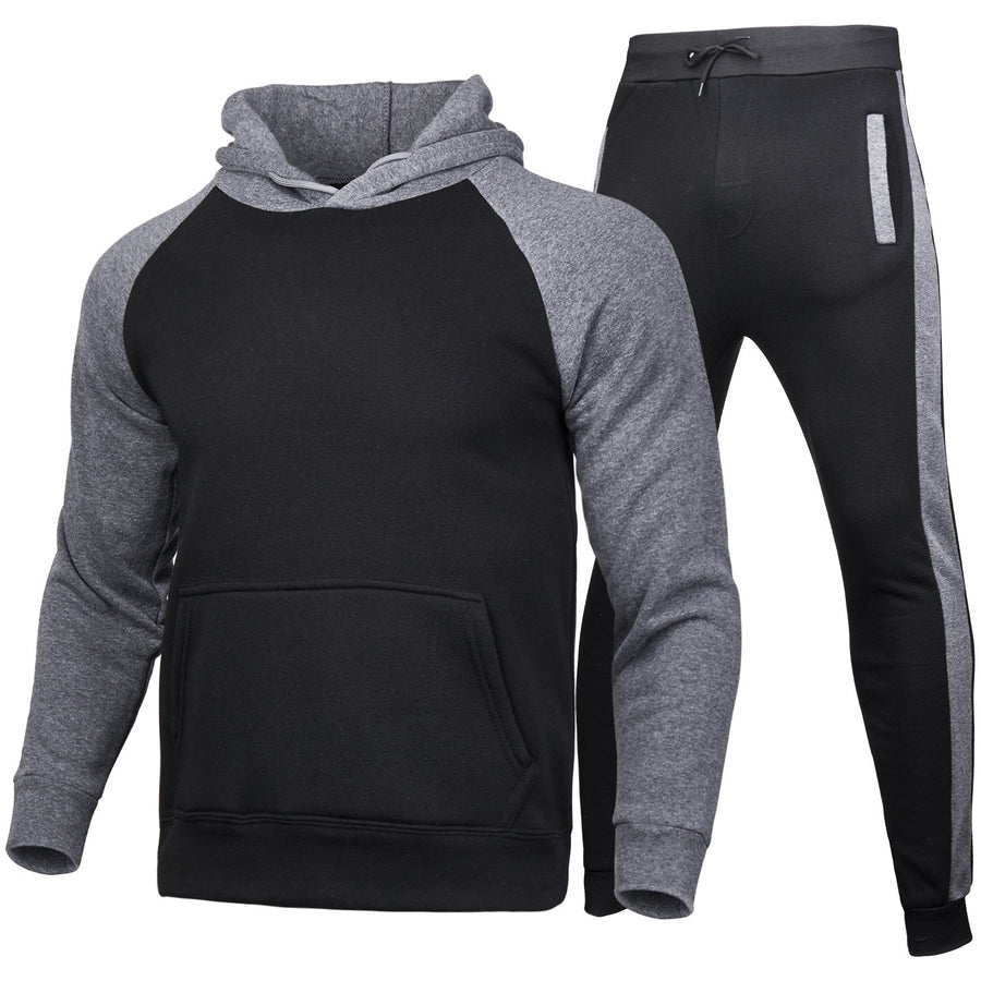 Sports Set Men's Sweater Suit With Hood Loose Pants