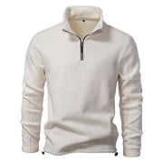 Men's Autumn And Winter New Stand Collar Half Zip Long-sleeved Sweater