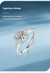 Korean Style Asterism Moissanite Ring Necklace Suit