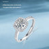 Korean Style Asterism Moissanite Ring Necklace Suit