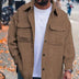 Coat Men Polo Collar Top Men Fashion Work Clothes Douson Odeh