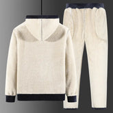 Winter Silver Fox Velvet Plus Size Sweatshirt And Sweatpants Two-piece Set Douson Odeh