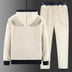 Winter Silver Fox Velvet Plus Size Sweatshirt And Sweatpants Two-piece Set Douson Odeh
