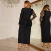 Tight Split Slimming V-neckline Dress Women