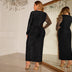 Tight Split Slimming V-neckline Dress Women