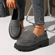 British Style Low Heel Slip-on Low Cut Loafers