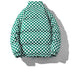 Down Cotton-padded Clothes Chessboard Stand Collar Men Thick Warm Jacket Douson Odeh