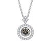 Live Hot S925 Sterling Silver Pulsatile Heart Moissanite Pendant Female Light-chasing Smart Clavicle Chain Moissanite Necklace