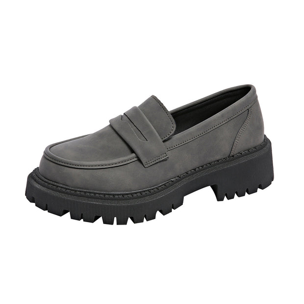 British Style Low Heel Slip-on Low Cut Loafers