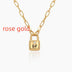 3D Customization Initial Lock Necklace With Diamonds 925 Silver Necklace