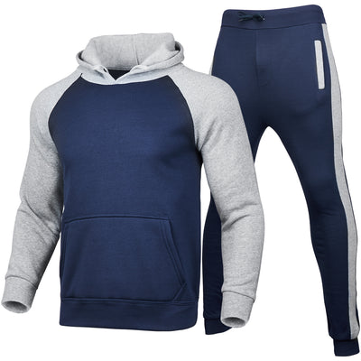Sports Set Men's Sweater Suit With Hood Loose Pants