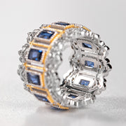 Hand-brushed zircon ring