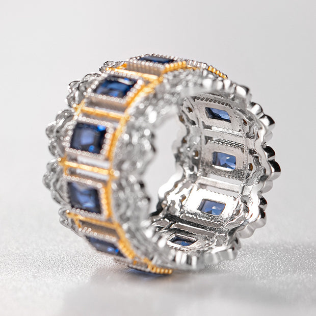 Hand-brushed zircon ring