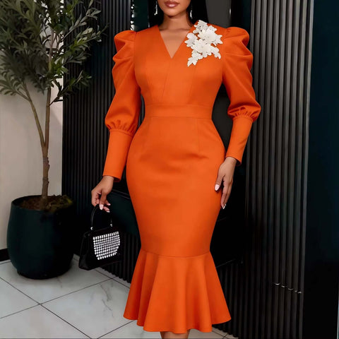 Waist-cinching Figure-flattering Mermaid Gown For Banquets