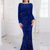 Women's Sequin Evening Gown — Modest Stretch Prom & Wedding Dress