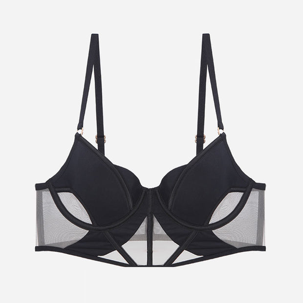 Glossy Mesh Hollow French Underwear Women