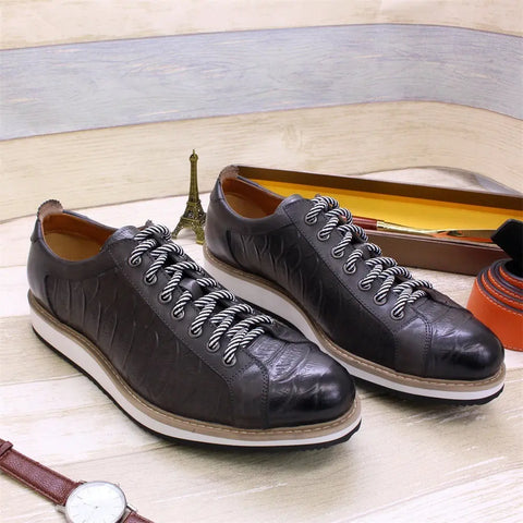 Fashion  Pattern Embossed Handmade Shoes For Men Douson Odeh