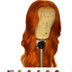 European And American Dark Orange Wig Hair Set Smooth Hair