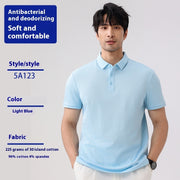 Lapel Work Clothes Short Sleeve T-shirt Men