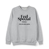 Fleece crew neck sweater coat