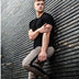 Colorblock casual sweatpants men