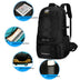 3-piece Hard Shell Luggage Set, Suitable For Both Long-distance And Short Distance Travel. Equipped With Four-wheel Rollers, Password Lock, And Hiking Bag