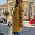 Woolen Lapel Jacket With Double-breasted Design Fashion Casual Trench Fall Winter Mid-length Coat For Women Clothing Douson Odeh