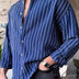 Men's Casual Striped Long-sleeved Shirt