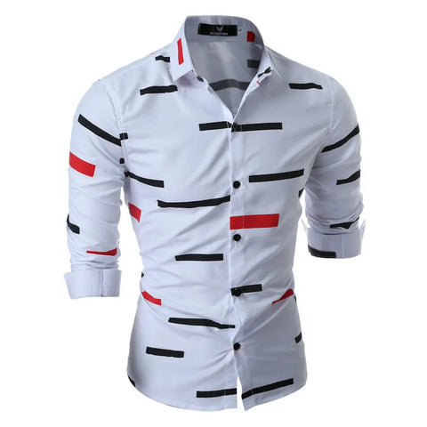 Spring Men's Geometric Printed Shirt Trendy Men Shirt Coat Douson Odeh