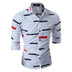 Spring Men's Geometric Printed Shirt Trendy Men Shirt Coat Douson Odeh