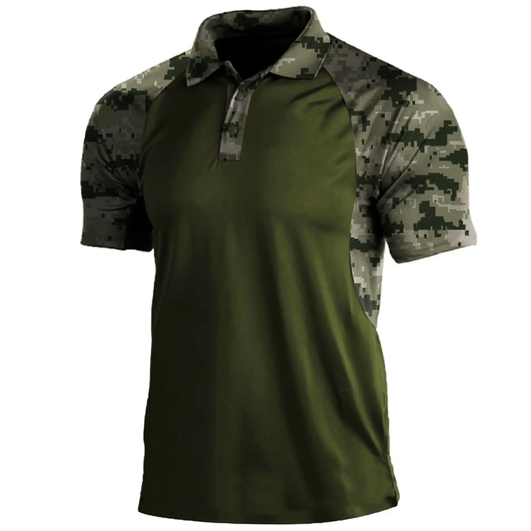 Polo Shirt Lapel Zipper Short-sleeved T-shirt Men Douson Odeh