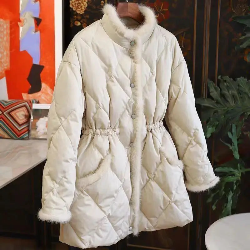 Thickened Cinched Warm-keeping Cotton Clothing Women Douson Odeh
