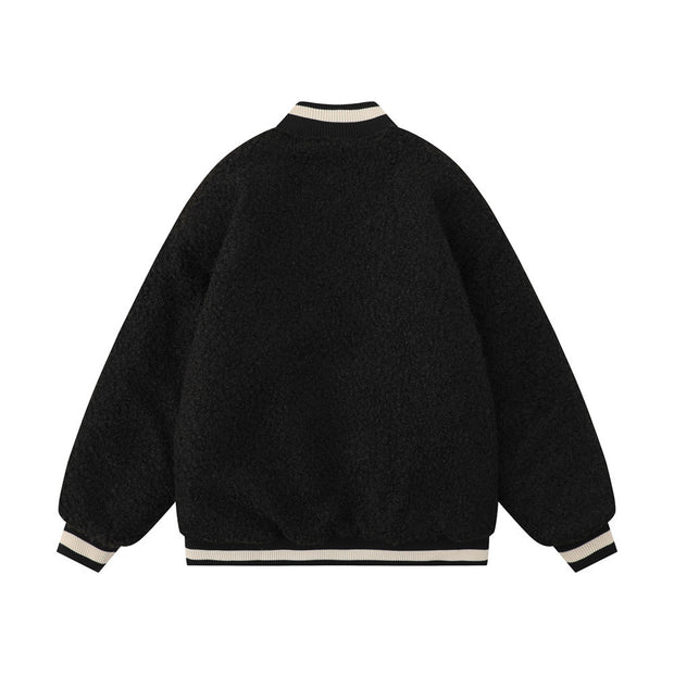 Lamb Wool Baseball Uniform Cotton Clothes Men