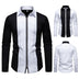 Color Block Zipper Design Plus Size Long Sleeve Shirt