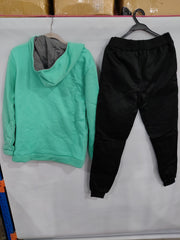 Love Heart Printed Sports Suit Hooded Sweatshirt Top And Drawstring Pants Fashion Casual Clothing For Women