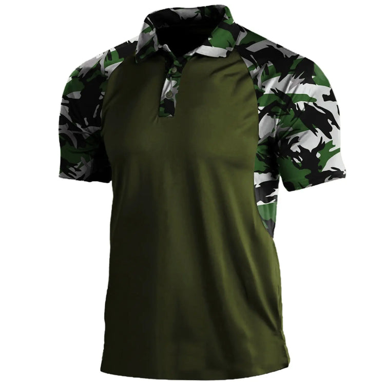 Polo Shirt Lapel Zipper Short-sleeved T-shirt Men Douson Odeh