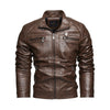 Men's Leather Lapel American Retro Plus Size Leather Jacket
