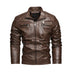 Men's Leather Lapel American Retro Plus Size Leather Jacket Douson Odeh