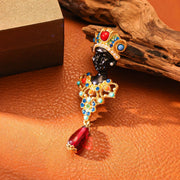 Egyptian-shaped Colored Glaze Brooch Ethnic Style Jewelry