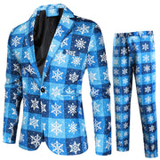 Men's Casual Printing Suit Vest Trouser Suit