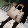 Niche Contrast Color One Shoulder Western Style Portable Female Genuine Leather Bag