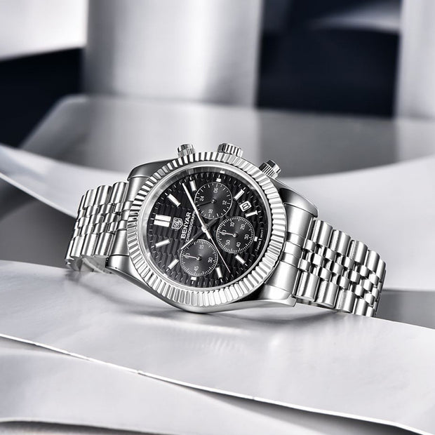 Stainless Steel Calendar Luminous Sports Fashion Men's Quartz Watch