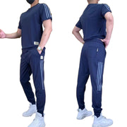 Men's Trend Loose And High-elastic Ice Silk Leisure Suit
