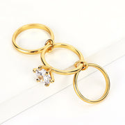 Diamond Ins Fashion Personality European And American Zircon Non-fading Ring